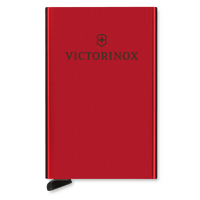 Tarjetero / Almacenamiento Seguro 4-6 Tarjetas / Aluminio Duradero / Protección RFID / Sistema Deslizamiento Patentado / Color Rojo.