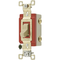 Interruptor de Palanca 20 A 120-277 V CA/  Grado Industrial/ Color Marfil.