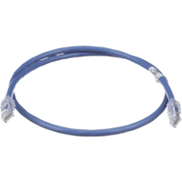 Cable de Parcheo UTP, Cat6A, 24 AWG, CM, Color Azul, 0.3 Metros (1 Pie)