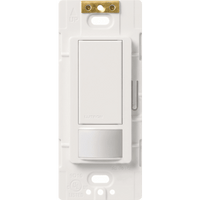 Apagador de pared con sensor de ocupación y vacancia Maestro, 2 A a 120 V, unipolar, para espacios pequeños como clósets, alacenas y cuartos de lavado, blanco