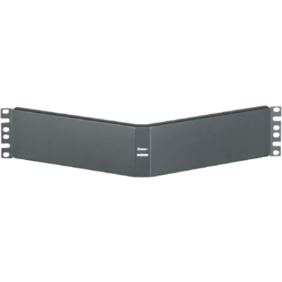 Tapa Ciega Para Rack Estándar de 19in, Angulado, de Acero, 2UR, Color Negro