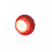 Estrobo Oculto de 12 LED, Rojo/Azul, Bisel Negro, Lente Transparente