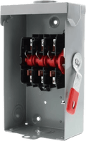 Interruptor de Seguridad GNF322RA, 240Vca, 3 polos, 60 Amp, sin portafusibles, Nema 3R.