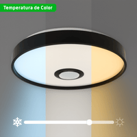 Luminario LED RGB de 30W / 2400 Lúmenes / Bocina con Bluetooth Integrada / Voltaje 85-265V / Temperatura Cálida, Neutra y Fría / App iLink