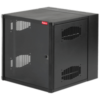 Gabinete AccessPlus de 12 UR Montaje en Pared de 19in, Rieles Numerados y Roscados #10-32, Puerta con Ventana de Seguridad, 600 mm de Ancho, 762 mm de Profundidad, 12 UR, Color Negro