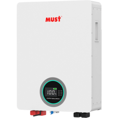 Batería de Litio Ferrofosfato LiFePO4  100Ah 51.2V / Tecnología LFP Cobalto Free/ ≥6000 Ciclos Vida Útil / BMS Inteligente Integrado / Comunicación CAN-RS485-WiFi / 5 Años Garantía
