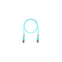Jumper de Fibra Optica Multimodo 50/125 OM4, LC-LC Duplex, OFNR (Riser), Color Aqua, 2.44 Metros (8 Pies)