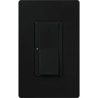 Switch Maestro de un solo polo, hasta 8 A, para multilocación con interruptores complementarios, color negro