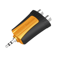 Conector Estéreo | 3.5 mm - 2 x conector Hembra RCA | Adaptador de Carcasa de Plástico