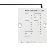Receptor de control de visera para RadioRA 2 con 4 salidas de contacto seco para puertas de garaje o portones y entrada de seguridad, color blanco