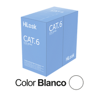 Cable de Red UTP Cat6 / 23 AWG / Cumple ANSI-TIA-568.2-D / RoHS 2.0 / CPR Fca / Longitud 305 Metros (1000 Pies) / PVC Blanco / Resistencia a la Tracción y Compresión / Operación -20°C a 70°C / Interior