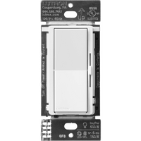 Atenuador de pared inteligente Diva con control deslizante, 120 V sin cable neutro, 150 W LED y CFL o 600 W incandescente y halógeno, sistema Caseta Wireless, color blanco