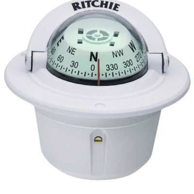 Brújula de Navegación Marítima Ritchie F-50W / Montaje Flush / Dial 2 3/4