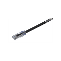 Cable de Parcheo UTP, Cat6A, 24 AWG, CM, Color Negro, 0.3 Metros (1 Pie)