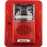 Sirena Estrobo, 24 Vcd, Multi-Candela 15 hasta 110 cd, Montaje En Pared, Color Rojo, Serie HEC3 (0500-06020), Hochiki