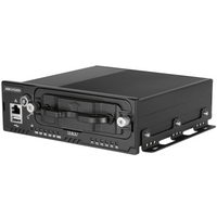 NVR Móvil de 8 Canales / 5 Megapixel / 4 Puertos PoE + 4 Vía Switch / 2 Bahías de HDD / Incluye Modulo GPS / Conector M12