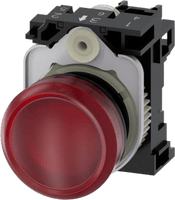 Lampara de señalización plástica con led color Roja, 110Vca
