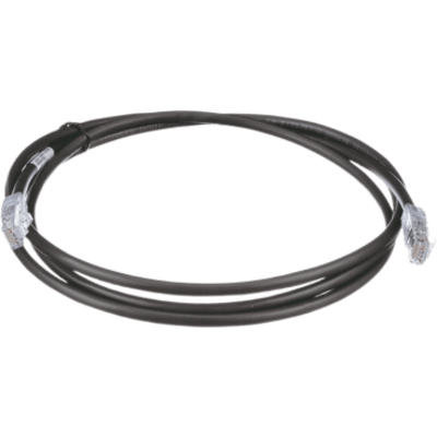 Cable de Parcheo UTP, Cat6A, 24 AWG, CM, Color Negro, 2.13 Metros (7 Pies)