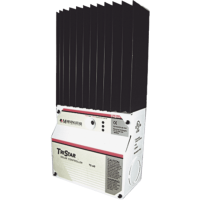 Controlador de Carga Solar TriStar PWM 45 A / 12V 24V 48V / Puerto RS-232 / Hasta 4 kW / Disipador de Calor / 7 Preajustes