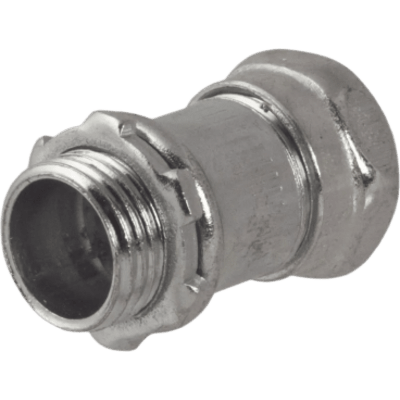 Conector Recto Compresión de Acero Galvanizado para Pared Delgada de 1