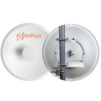 1 Antena Direccional Dual-Polaridad MLO Alto Rendimiento / diámetro  de 39.6 cm / 4.9-7.2 GHz / Ganancia 27 dBi / SLANT de 45 ° o 90 °  / Conector N-Hembra / Montaje, jumpers y radomo incluidos.