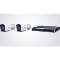 [ KIT ACUSEEK 2 CAM + 1 NVR ] / NVR 12 Megapixel / 8 Canales IP / 8 Puertos PoE / Cámara 4 MP / Tipo Bullet / Luz Dual 30 mts IR + 30 mts Luz blanca / Microfono Integrado / Exterior IP67 / WDR