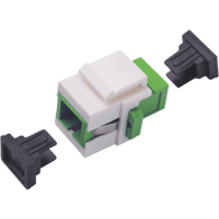 Acoplador Keystone de Fibra Óptica Monomodo SC/APC Simplex a SC/APC