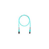Jumper de Fibra Optica Multimodo 50/125 OM3, LC-SC Duplex, OFNR (Riser), Color Aqua, 15 Metros (49.21 Pies)