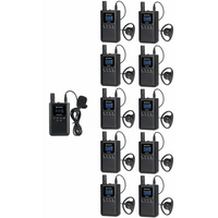 Kit para guía turístico de 1 transmisor y 10 receptores