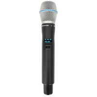 Micrófono Mano Inalámbrico EP-59H | Rango Frecuencia 470-510MHz, 540-590MHz, 640-690MHz, 807-830MHz | Potencia Salida ≥10dBm | Autonomía >10 Horas | Mute Automático por Caída | Display OLED | 7 Niveles Potencia Aju