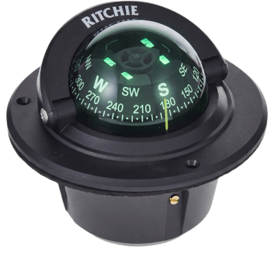 Brújula de Navegación Marítima Ritchie F-50 / Montaje Flush / Dial 2 3/4