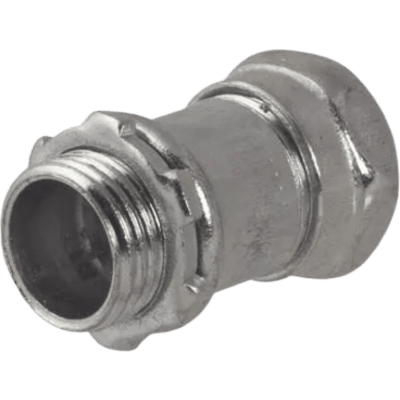 Conector Recto Compresión de Acero Galvanizado para Pared Delgada de 1 1/4