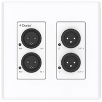 Extensor de Audio Analógico XLR a Dante® | 2 Entradas y 2 Salidas | Conversión Digital de Audio | PoE IEEE 802.3af | Phantom Power 48V | Latencia Configurable 1-5ms | Rango Dinámico >90dB