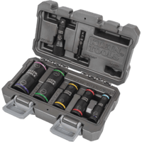 Juego de Dados de Impacto de 7 piezas, Medidas: 3/8 x 7/16'', 1/2 x 9/16'', 5/8 x 11/16'', 3/4 x 13/16'', y 7/8 x 15/16''