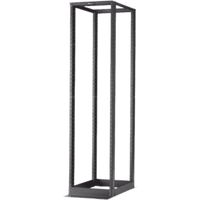 Rack de Cuatro Postes Estándar de 19", Rieles Numerados y Roscados #12-24, Profundidad Máxima de 23 in, 45 Unidades de Rack, Color Negro