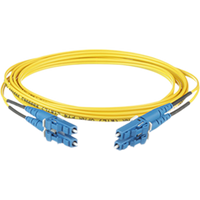 Jumper de Fibra Optica Monomodo 9/125 OS2, LC-LC Duplex, OFNR (Riser), Color Amarillo, 3 Metros (9.84 Pies)