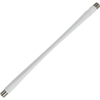 Jumper Coaxial Delgado Color Blanco de 25.4 Centímetros (10 Pulgadas) de Longitud y Conectores F Hembra en Ambos Extremos. 75 Ohm de Impedancia.