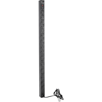 PDU Vertical para Rack con 18 Tomas NEMA 5-15R, 15A, 1.22 m (48 in) de Altura, Acero Color Negro