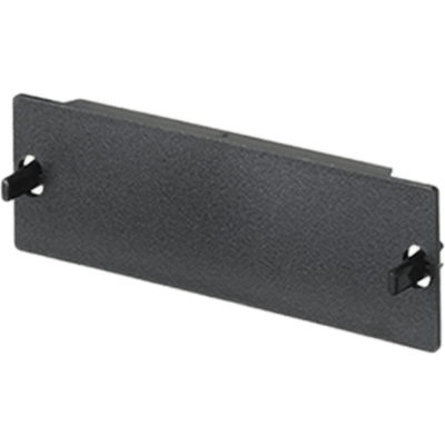 Placa Ciega FAP, Para Reservar Espacio de Uso Futuro en Paneles de Fibra Óptica, Color Negro