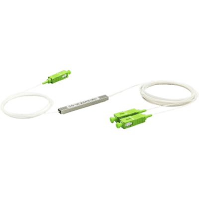 Splitter (Divisor Óptico) tipo PLC, de 1x2, conectores SC/APC