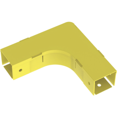 Ángulo Recto a 90º Horizontal con Tapa, Para Canaletas FiberRunner™ 2X2, Color Amarillo