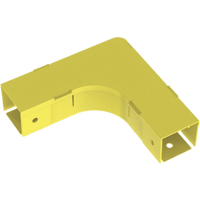 Ángulo Recto a 90º Horizontal con Tapa, Para Canaletas FiberRunner™ 2X2, Color Amarillo
