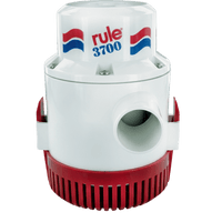 Bomba de Achique Sumergible Rule 14A / 3,700 GPH / 12V CD / Motor de Alta Eficiencia / Ejes de Acero Inoxidable / Protección Térmica TCO / Certificación CE e ISO 8849