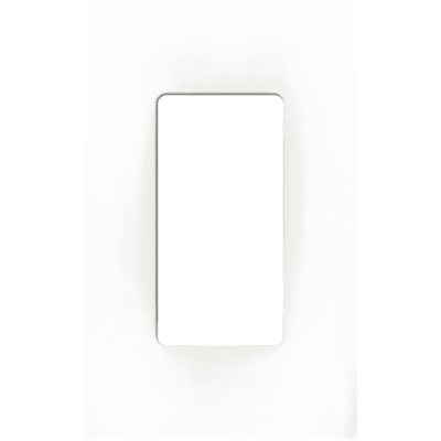 Placa de pared Claro de 1 espacio sin tornillos visibles, acabado blanco brillante, para atenuadores e interruptores Lutron de estilo decorador
