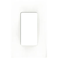 Placa de pared Claro de 1 espacio sin tornillos visibles, acabado blanco brillante, para atenuadores e interruptores Lutron de estilo decorador