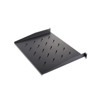 Charola para Soportar Equipos en Rack de 19" / Profundidad de 35 CM / Color Negro / 1 U Rack