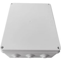 Caja de Derivación-Conexión para Exterior IP65 con 12 Entradas / 300 x 250 x 120 mm / Sellado Seguro con Empaque + 4 Tornillos / Resiste Agua, Polvo y Sol Directo