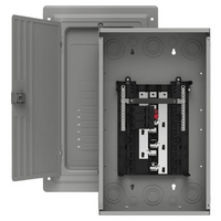 Centro de carga trifásico 3 Fases, 4 Hilos para interruptores QP, de 12 polos - 24 circuitos, 120/240vca, Barras de aluminio 100 Amp, Nema 1, uso interior. Incluye tapa.