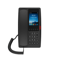 Teléfono IP Hotelero Wi-Fi 6 / Pantalla IPS 3.5" 320x480 / 2 Líneas SIP / 5 Teclas Programables / Puerto USB-A / PoE 802.3af / Audio HD / Diseño Negro