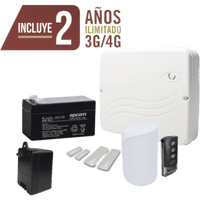 KIT Alarma Cloud Híbrido/Comunicador 4G Lte Integrado/8 Zonas Cableadas, 32 Inalambricas /Programación 100% vía WEB